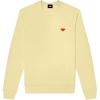 imageDALIX Pixel Heart Embroidered Fleece Crewneck Long Sleeve Sweatshirt MensFrench Vanilla