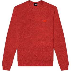 imageDALIX Pixel Heart Embroidered Fleece Crewneck Long Sleeve Sweatshirt MensHeather Red