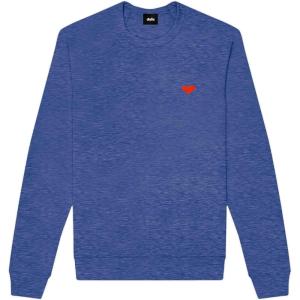 imageDALIX Pixel Heart Embroidered Fleece Crewneck Long Sleeve Sweatshirt MensHeather True Royal