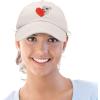 imageCute Koala with Heart Hat Womens Embroidered Baseball CapBeige