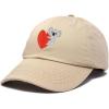 imageCute Koala with Heart Hat Womens Embroidered Baseball CapKhaki