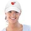 imageCute Koala with Heart Hat Womens Embroidered Baseball CapWhite