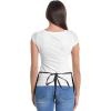 imageDALIX Waist Aprons Commercial Restaurant Home Bib Spun Poly Cotton Kitchen 3 Pockets in Dark Green 2 PackBlack