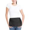 imageDALIX Waist Aprons Commercial Restaurant Home Bib Spun Poly Cotton Kitchen 3 Pockets in Dark Green 2 PackBlack