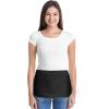 imageDALIX Waist Aprons Commercial Restaurant Home Bib Spun Poly Cotton Kitchen 3 Pockets in Dark Green 2 PackBlack