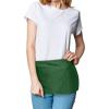 imageDALIX Waist Aprons Commercial Restaurant Home Bib Spun Poly Cotton Kitchen 3 Pockets in Dark Green 2 PackDark Green
