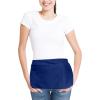 imageDALIX Waist Aprons Commercial Restaurant Home Bib Spun Poly Cotton Kitchen 3 Pockets in Dark Green 2 PackNavy Blue