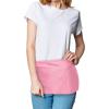 imageDALIX Waist Aprons Commercial Restaurant Home Bib Spun Poly Cotton Kitchen 3 Pockets in Dark Green 2 PackPink