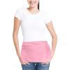 imageDALIX Waist Aprons Commercial Restaurant Home Bib Spun Poly Cotton Kitchen 3 Pockets in Dark Green 2 PackPink