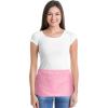imageDALIX Waist Aprons Commercial Restaurant Home Bib Spun Poly Cotton Kitchen 3 Pockets in Dark Green 2 PackPink