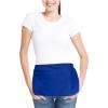 imageDALIX Waist Aprons Commercial Restaurant Home Bib Spun Poly Cotton Kitchen 3 Pockets in Dark Green 2 PackRoyal Blue
