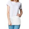 imageDALIX Waist Aprons Commercial Restaurant Home Bib Spun Poly Cotton Kitchen 3 Pockets in Dark Green 2 PackWhite