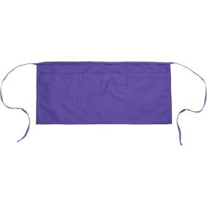 imageDALIX Waist Aprons Commercial Restaurant Home Bib Spun Poly Cotton Kitchen 3 Pockets in Dark Green 2 PackPurple