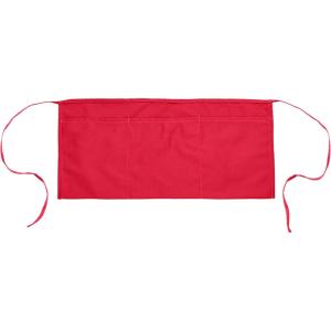 imageDALIX Waist Aprons Commercial Restaurant Home Bib Spun Poly Cotton Kitchen 3 Pockets in Dark Green 2 PackRed