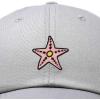imageDALIX Starfish Cotton Dad Cap Embroidered Baseball HatGray