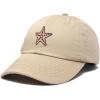 imageDALIX Starfish Cotton Dad Cap Embroidered Baseball HatKhaki