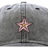 imageDALIX Starfish Cotton Dad Cap Embroidered Baseball HatWashed Black