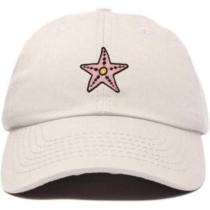 imageDALIX Starfish Cotton Dad Cap Embroidered Baseball HatBeige