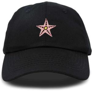 imageDALIX Starfish Cotton Dad Cap Embroidered Baseball HatBlack