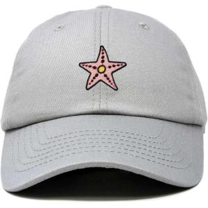imageDALIX Starfish Cotton Dad Cap Embroidered Baseball HatGray