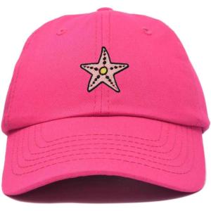 imageDALIX Starfish Cotton Dad Cap Embroidered Baseball HatHot Pink
