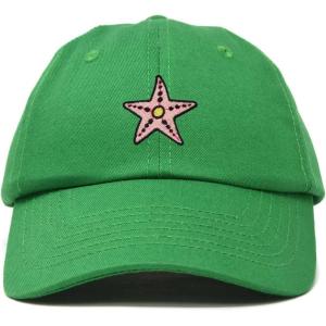 imageDALIX Starfish Cotton Dad Cap Embroidered Baseball HatKelly Green