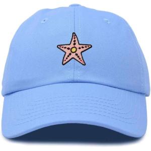 imageDALIX Starfish Cotton Dad Cap Embroidered Baseball HatLight Blue