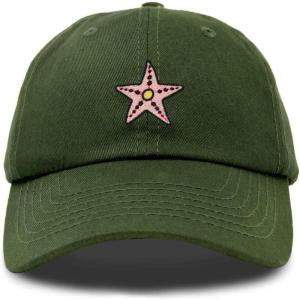 imageDALIX Starfish Cotton Dad Cap Embroidered Baseball HatOlive