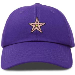imageDALIX Starfish Cotton Dad Cap Embroidered Baseball HatPurple