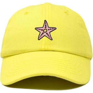imageDALIX Starfish Cotton Dad Cap Embroidered Baseball HatYellow