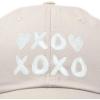 imageHugs Kisses XOXO Hat Womens Embroidered Baseball CapBeige