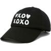 imageHugs Kisses XOXO Hat Womens Embroidered Baseball CapBlack
