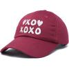 imageHugs Kisses XOXO Hat Womens Embroidered Baseball CapMaroon