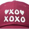imageHugs Kisses XOXO Hat Womens Embroidered Baseball CapMaroon