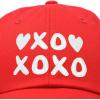 imageHugs Kisses XOXO Hat Womens Embroidered Baseball CapRed