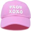 imageHugs Kisses XOXO Hat Womens Embroidered Baseball CapLight Pink