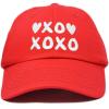 imageHugs Kisses XOXO Hat Womens Embroidered Baseball CapRed