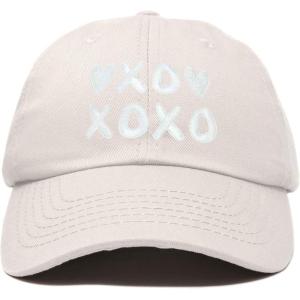 imageHugs Kisses XOXO Hat Womens Embroidered Baseball CapBeige