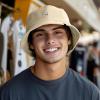 imageDALIX Lil Alien Embroidered Cotton Bucket Hat Cap Outdoor Space Summer MensSesame Beige