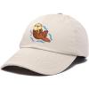 imageDALIX Otter Hat Embroidered Baseball Cap Vintage Cotton Denim Mens WomensBeige