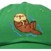 imageDALIX Otter Hat Embroidered Baseball Cap Vintage Cotton Denim Mens WomensKelly Green