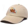 imageDALIX Otter Hat Embroidered Baseball Cap Vintage Cotton Denim Mens WomensKhaki