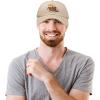 imageDALIX Otter Hat Embroidered Baseball Cap Vintage Cotton Denim Mens WomensKhaki