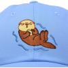 imageDALIX Otter Hat Embroidered Baseball Cap Vintage Cotton Denim Mens WomensLight Blue