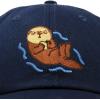 imageDALIX Otter Hat Embroidered Baseball Cap Vintage Cotton Denim Mens WomensNavy Blue