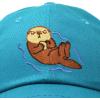imageDALIX Otter Hat Embroidered Baseball Cap Vintage Cotton Denim Mens WomensTeal