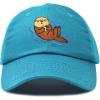 imageDALIX Otter Hat Embroidered Baseball Cap Vintage Cotton Denim Mens WomensTeal
