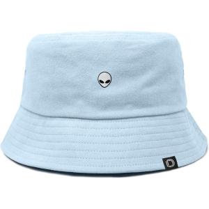 imageDALIX Lil Alien Embroidered Cotton Bucket Hat Cap Outdoor Space Summer MensForever Blue