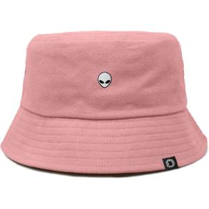 imageDALIX Lil Alien Embroidered Cotton Bucket Hat Cap Outdoor Space Summer MensPeach Melba