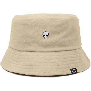 imageDALIX Lil Alien Embroidered Cotton Bucket Hat Cap Outdoor Space Summer MensSesame Beige
